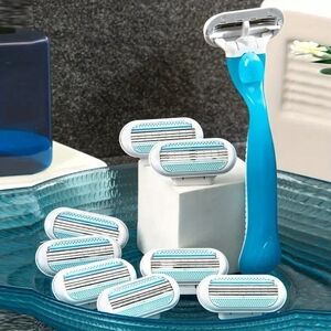 9pc Razor + sensitive strip replacement blades Comparable To Leading Brands